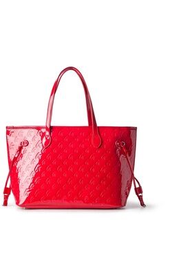 Glossy Red Patent Tote Bag - Women Bags